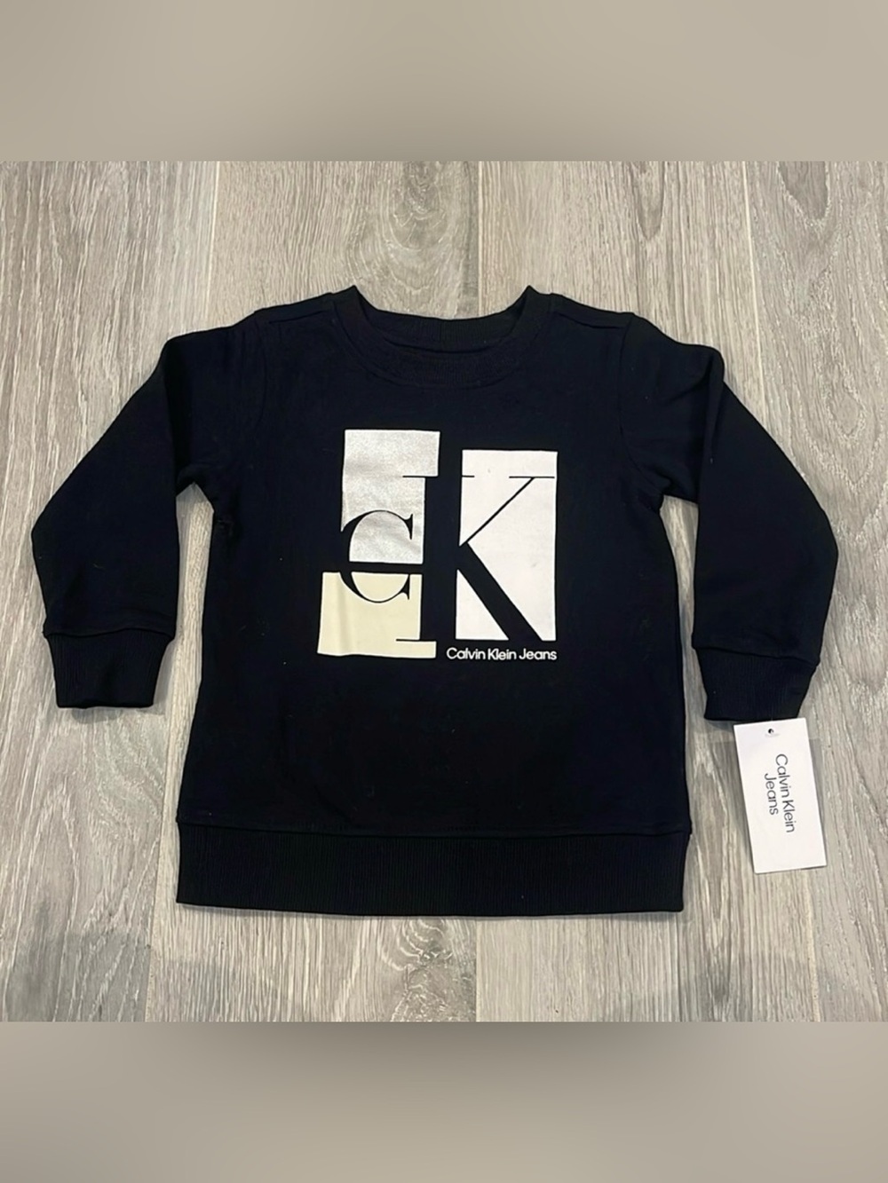 NWT Calvin Klein Black Sweatshirt - Size 3T